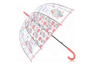 Easy Open Clear Plastic Umbrellas 23 นิ้ว 8 ซี่โครงพิมพ์ดิจิตอล ผู้ผลิต