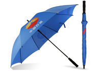 Blue Windproof Golf Umbrellas, ร่มกอล์ฟส่งเสริมการขายกันน้ำ ผู้ผลิต