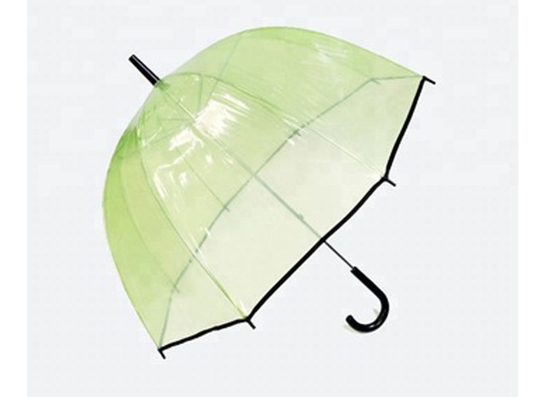 Poe Fabric Clear Plastic Rain Umbrella, Transparent Dome Umbrella เปิดอัตโนมัติ ผู้ผลิต