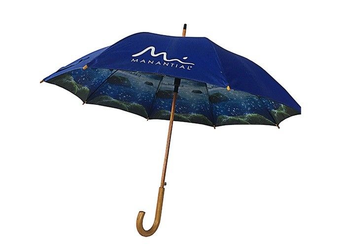 Double Canopy Printed Umbrella สำหรับการโฆษณาออกแบบโลโก้ที่กำหนดเองง่ายต่อการแห้ง ผู้ผลิต